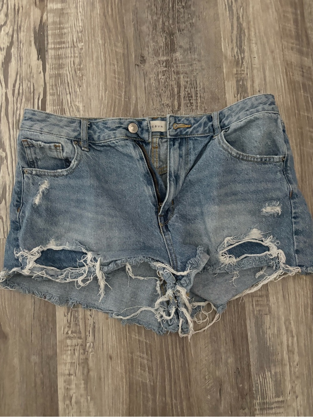 PacSun Distressed Light Blue Denim Cutoff Shorts ⚡️